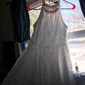 womens white dress (jewlery attached)